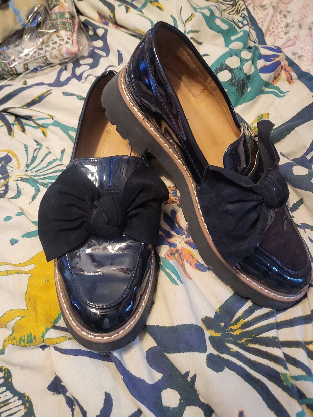 Violet & Red Blue Leather Waverly Loafers Size 8